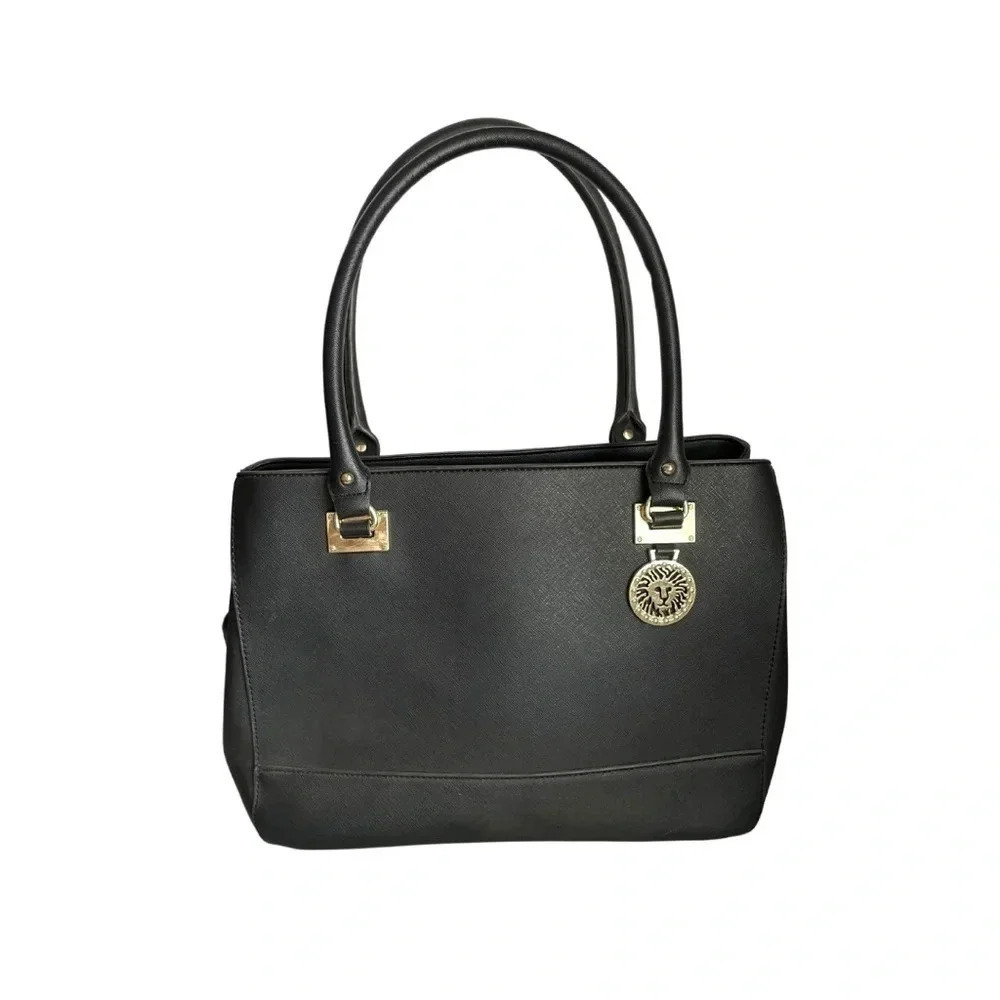 Anne Klein Black New Recruits Large Satchel Purse Handbag - Picture 15 of 15
